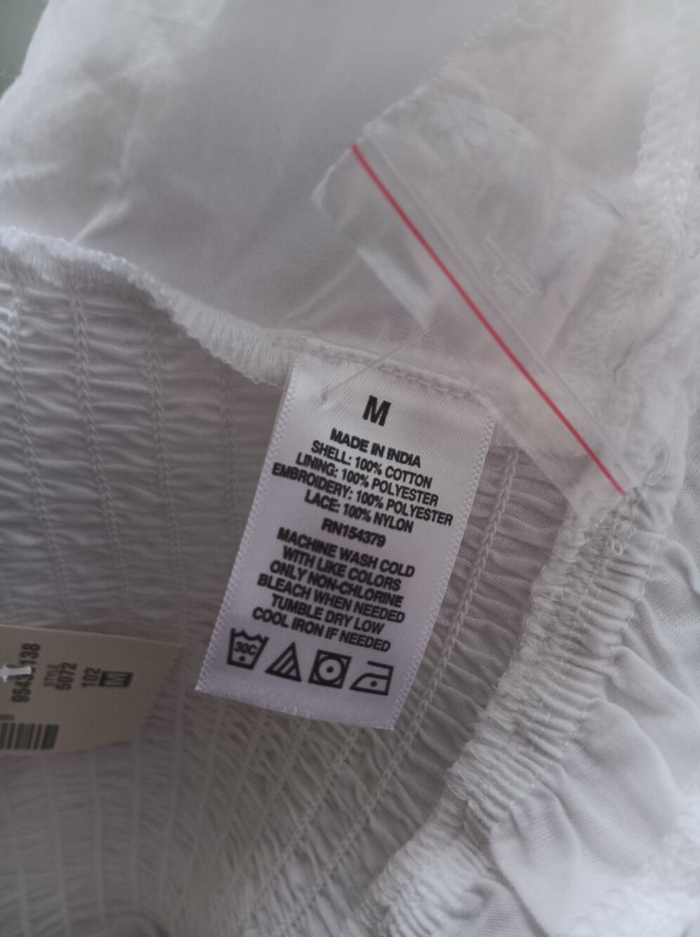 NWT Aeropostale Embroidered Cherry Peplum Crop Top White - Picture 6 of 6